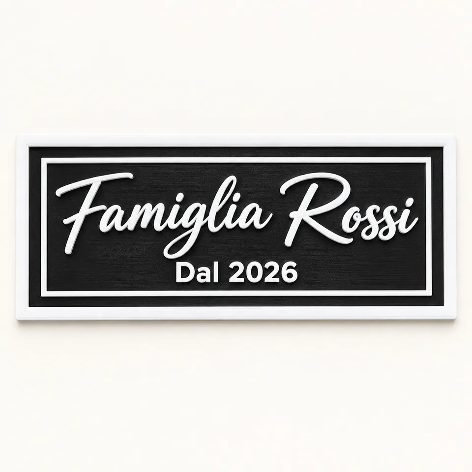 Targa di famiglia personalizzata