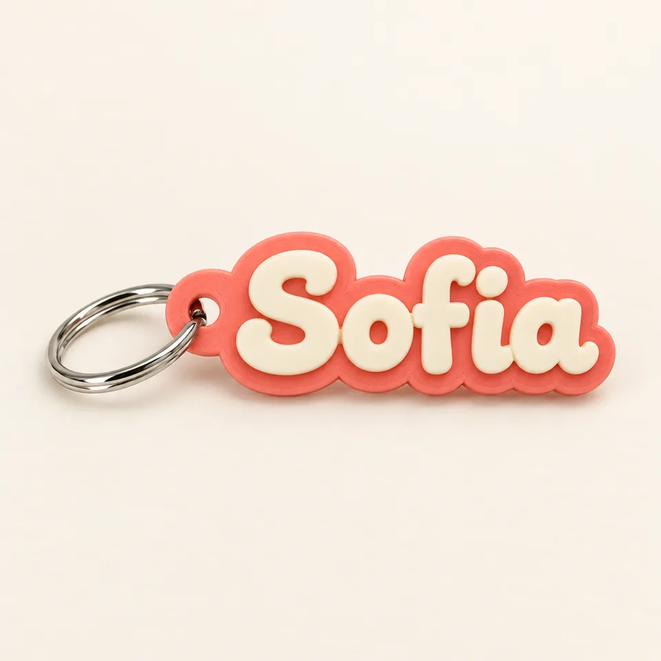 Portachiavi con nome personalizzato